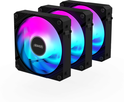Fan Cooler GIGABYTE AORUS EZ CHAIN FAN 120x3 ARGB Negro